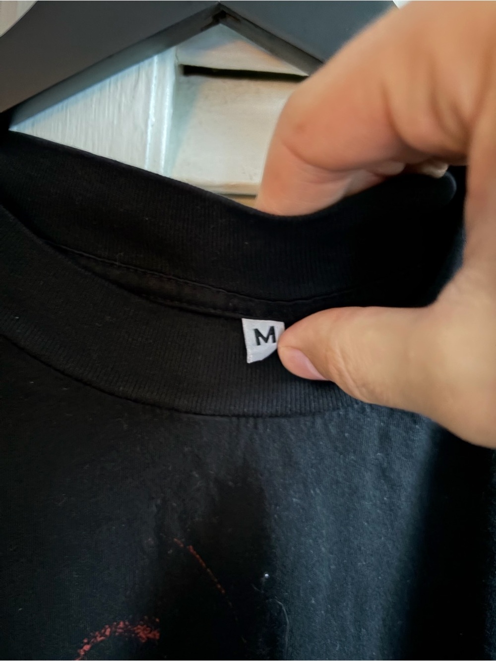 Black Graphic Tee with Red Knife Design - Picture 3 of 3